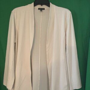 Eileen Fisher Polished Cotton Nylon Grain Coat/Topper Jacket